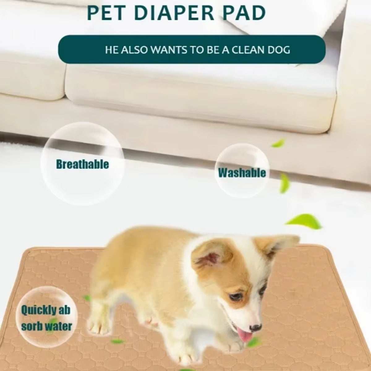 Dog Pee Pad Reusable & Washable